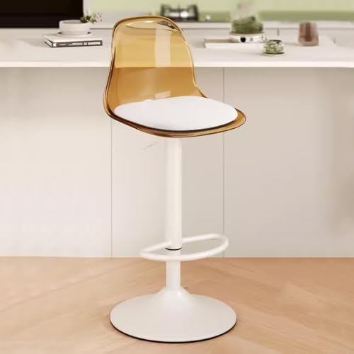 Barhocker aus Acryl, 360° drehbarer Hebestuhl mit Griff, rutschfester Gummiring, verstellbare Höhe 38,5 cm - 62 - 82 cm, stilvolles, modernes Design von Generisch