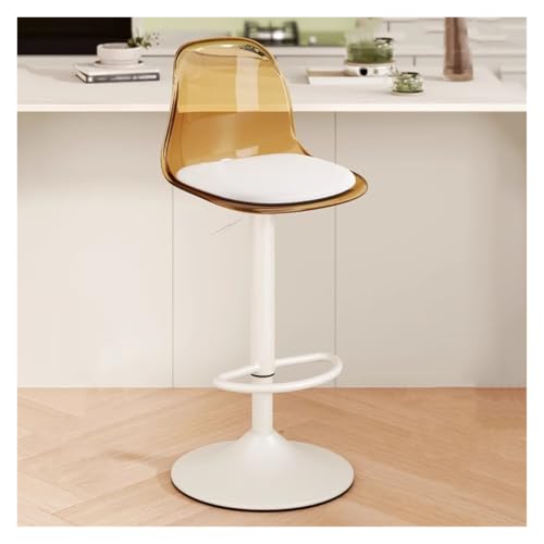 Barhocker aus Acryl, höhenverstellbar, mit transparenter Rückenlehne und eleganten Metallbeinen, moderne Küche und Bar-Sitzgelegenheit Barhocker aus Acryl, höhenverstellbar, mit transparenter Rückenlehne und eleganten Metallbeinen, moderne Küche und Bar-Sitzgelegenheit von Generisch