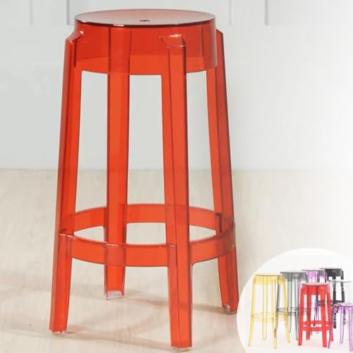 Barhocker aus Acryl mit Fußstütze – moderner Kücheninselstuhl für bequemes Sitzen von Generisch