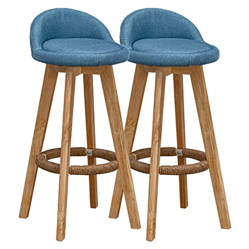 Barhocker aus Holz, 2er-Set – Barstühle mit niedriger Rückenlehne und Fußstütze für Küche, Pub & Kaffeehaus – Holzrahmen Thekenhocker für Frühstücksbar | Kaufen Sie bei Barhocker aus Holz, 2er-Set – Barstühle mit niedriger Rückenlehne und Fußstütze für Küche, Pub & Kaffeehaus – Holzrahmen Thekenhocker für Frühstücksbar | Kaufen Sie bei von Generisch