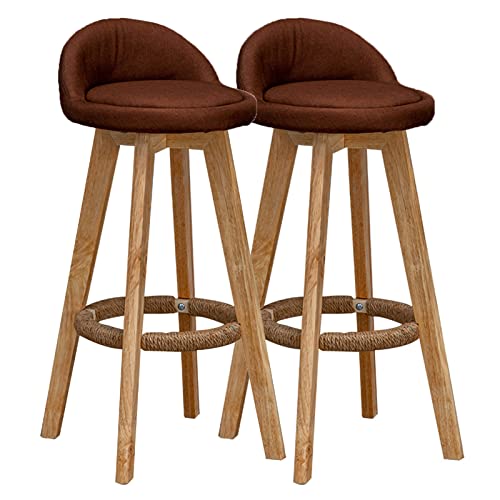 Barhocker aus Holz, 2er-Set – Barstühle mit niedriger Rückenlehne und Fußstütze für Küche, Pub & Kaffeehaus – Holzrahmen Thekenhocker für Frühstücksbar | Kaufen Sie bei Barhocker aus Holz, 2er-Set – Barstühle mit niedriger Rückenlehne und Fußstütze für Küche, Pub & Kaffeehaus – Holzrahmen Thekenhocker für Frühstücksbar | Kaufen Sie bei von Generisch