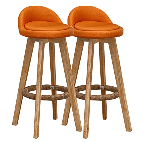 Barhocker aus Holz, 2er-Set – Barstühle mit niedriger Rückenlehne und Fußstütze für Küche, Pub & Kaffeehaus – Holzrahmen Thekenhocker für Frühstücksbar | Kaufen Sie bei Barhocker aus Holz, 2er-Set – Barstühle mit niedriger Rückenlehne und Fußstütze für Küche, Pub & Kaffeehaus – Holzrahmen Thekenhocker für Frühstücksbar | Kaufen Sie bei von Generisch