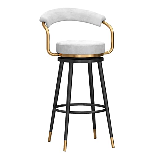 Barhocker aus Samt mit Rückenlehne und Fußstütze, perfekte Küchen- und Esszimmerstühle für Theke, Insel und Frühstücksecke – stilvolles und komfortables Design Barhocker aus Samt mit Rückenlehne und Fußstütze, perfekte Küchen- und Esszimmerstühle für Theke, Insel und Frühstücksecke – stilvolles und komfortables Design von Generisch