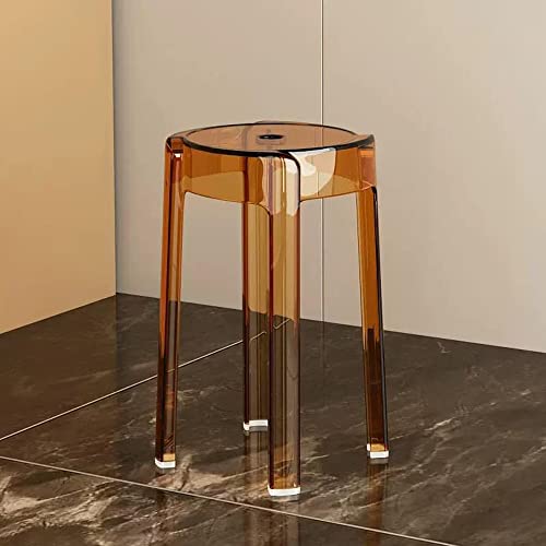 Barhocker aus transparentem Acryl, stapelbar, für den Innenbereich, perfekter Ersatz für Wohnzimmer, Familientreffen und Hausbars, 45,7 cm von Generisch