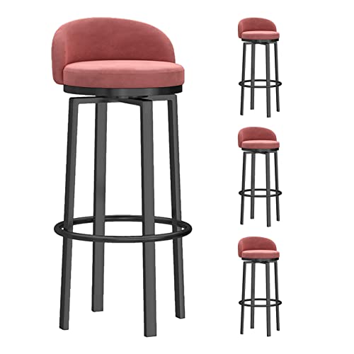 Barhocker mit Drehgelenk, 2er-Set, weicher Samt, mit Metallbeinen, hohe Hocker mit Rückenlehnen und Fußstützen, Höhe 75 cm, ideal für Küche oder Frühstücksbar Barhocker mit Drehgelenk, 2er-Set, weicher Samt, mit Metallbeinen, hohe Hocker mit Rückenlehnen und Fußstützen, Höhe 75 cm, ideal für Küche oder Frühstücksbar von Generisch