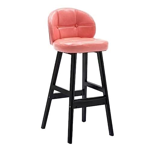 Barhocker mit Fußstütze – Küchenstühle aus PU-Leder, Vintage-Holz-Design für Zuhause und Frühstück Barhocker mit Fußstütze – Küchenstühle aus PU-Leder, Vintage-Holz-Design für Zuhause und Frühstück von Generisch