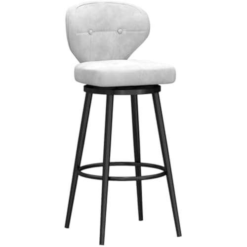 Barhocker mit Rückenlehne, bequemer 360° drehbarer Sitz, 3er Set für Kücheninsel oder Café, 75 cm Höhe von Generisch