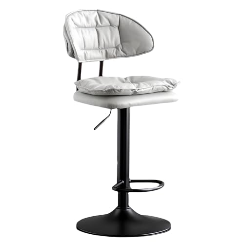 Barhocker mit Rückenlehne, verstellbar, drehbar, gepolsterte Hochstühle für Kücheninsel, Esstisch, Wohnzimmer von Generisch