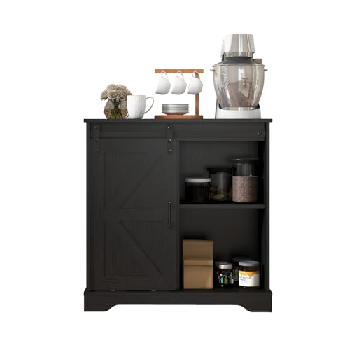 Barn Door Buffet Storage Cabinet for Home Bar and Kitchen - Farmhouse Style Sideboard with Sliding Doors von Generisch