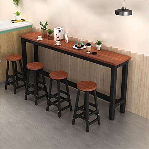 Bartisch – Moderner rechteckiger Esstisch aus Holz für Küche oder Kaffee, 180 x 30 x 100 cm (L x B x H) von Generisch