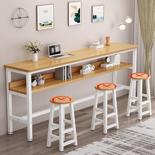 Bartisch - Rechteckiger Couchtisch mit Metallgestell für kleine Räume, ideal für Küche und Wohnzimmer, hoher Frühstückstisch Bartisch - Rechteckiger Couchtisch mit Metallgestell für kleine Räume, ideal für Küche und Wohnzimmer, hoher Frühstückstisch von Generisch