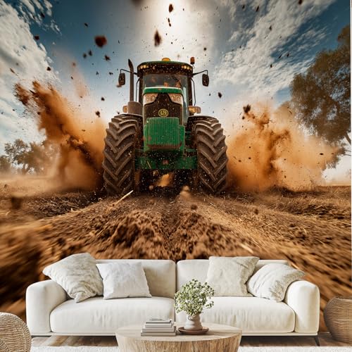 Bauernhof Traktor 3D Effekt Wandtapete Traktor Pflügt das Feld Tapeten Vliestapete Moderne Vlies Fototapete für Wohnzimmer Kinderzimmer Badezimmer 312 x 219 cm Foto Tapete Bauernhof Traktor 3D Effekt Wandtapete Traktor Pflügt das Feld Tapeten Vliestapete Moderne Vlies Fototapete für Wohnzimmer Kinderzimmer Badezimmer 312 x 219 cm Foto Tapete von Generisch