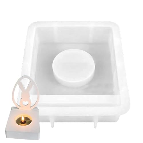 Baumkerzenhalter-Harzform, Baum-inspirierte Silikonformen für Kaugummi-Kerzenständer, Kerzenhalter für Bienenwachskerzen, 3D-Baum-Design, 10,2 x 10,2 x 15,2 cm, transparent, 1 Packung von Generisch
