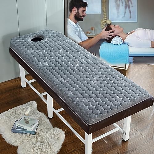 Beauty Bed Memoryschaum-Matratze mit Trapez-Kopf, Tischschutz und Atemloch, Grau, 60 x 190 cm, 2 cm Dicke Beauty Bed Memoryschaum-Matratze mit Trapez-Kopf, Tischschutz und Atemloch, Grau, 60 x 190 cm, 2 cm Dicke von Generisch