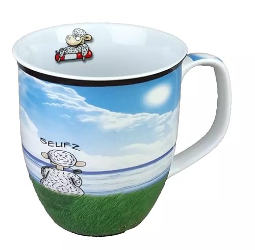 Becher - Sehnsucht - Tasse Porzellan Inhalt 400ml Kaffeebecher Schaf Meer Deich Becher - Sehnsucht - Tasse Porzellan Inhalt 400ml Kaffeebecher Schaf Meer Deich von Generisch