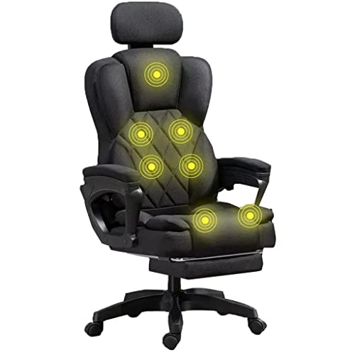 Beheizter Chefsessel Schreibtischstuhl Ergonomischer Drehstuhl Bürostuhl mit Fußstütze Lendenkissen für ultimativen Komfort und Unterstützung von Generisch