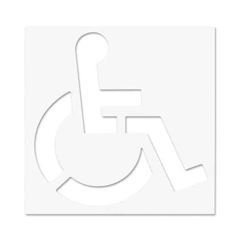 Behinderten-Schablone für Parkplatz | Handicap-Schablone | wetterbeständiges Warnschild für Rollstuhlfahrer zur Straßenmarkierung Privatgrundstück von Generisch