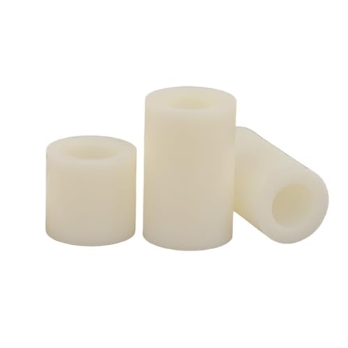 Beige ABS-Kunststoff, gewindelos, runde Abstandshaltersäule, ausgehöhlte Isolierscheibe, PCB-Stützsäule M3 M4 M5 M6 M8 M10 M12(8mm (50pcs),M6.2(OD9)) von Generisch