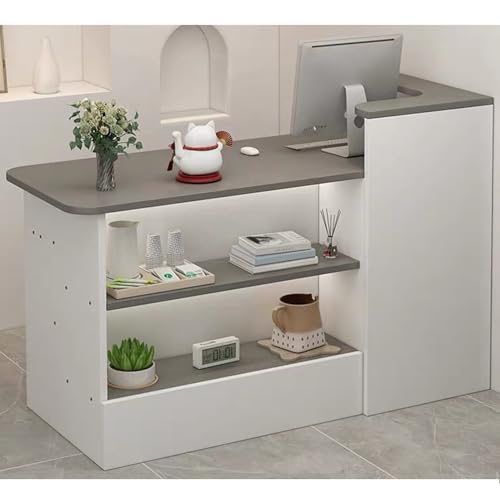 Beige Empfangstisch mit Schublade 140 cm Kassenzähler für Supermarkt, Hotel, Bar, Bekleidungsgeschäft, stilvolles abgewinkeltes Design für Einzelhandel Beige Empfangstisch mit Schublade 140 cm Kassenzähler für Supermarkt, Hotel, Bar, Bekleidungsgeschäft, stilvolles abgewinkeltes Design für Einzelhandel von Generisch