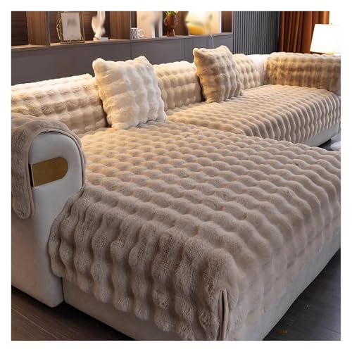 Beige Waschbare rutschfeste Sofabezug Haustierfreundlich Möbelschutz Modulares Design für Wohnzimmer 110cm x 210cm Gemütlicher Plüschstoff Beige Waschbare rutschfeste Sofabezug Haustierfreundlich Möbelschutz Modulares Design für Wohnzimmer 110cm x 210cm Gemütlicher Plüschstoff von Generisch