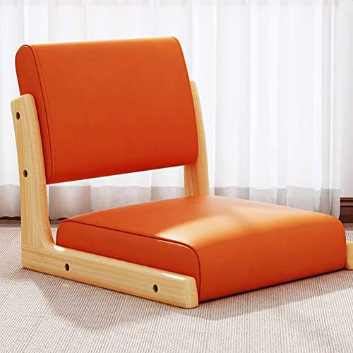 Beinloser Tatami-Stuhl im japanischen Stil mit Rückenstütze – tragbarer Bodenstuhl für Wohnzimmer, Schlafzimmer, Balkon mit Kissen von Generisch