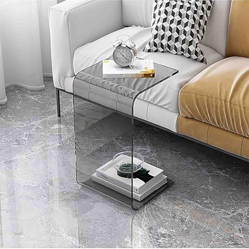 Beistelltisch, U-förmiger Couchtisch aus Acryl, C-förmig, modernes Industrie-Design, Mehrzweck-Nachttisch für Couch von Generisch