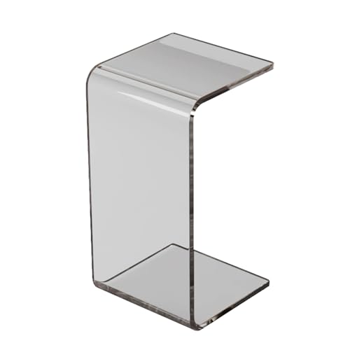 Beistelltisch aus Acryl, modernes C-förmiges Design für Wohnzimmer und Schlafzimmer, Mehrzweck-Kaffee-Snack-Tisch von Generisch