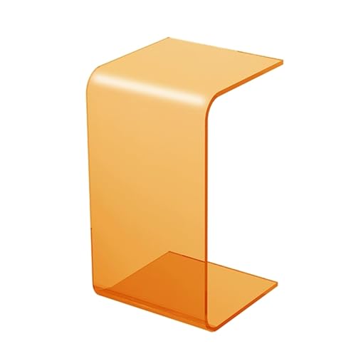 Beistelltisch aus Acryl, modernes C-förmiges Design für Wohnzimmer und Schlafzimmer, Mehrzweck-Kaffee-Snack-Tisch von Generisch