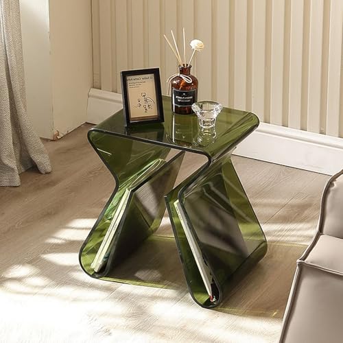 Beistelltisch aus Acryl – Moderner kleiner Tisch mit Stauraum für Schlafzimmer, Wohnzimmer, Badezimmer und Balkon – minimalistisches, kreatives Design, ideal für jeden Raum von Generisch