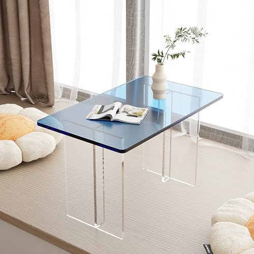 Beistelltisch aus transparentem Acryl, modernes und schlankes Design für kleine Räume, perfektes Akzentstück für Wohnzimmer und Teppichkombination von Generisch