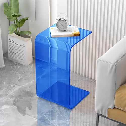 Beistelltisch aus transparentem Acryl, platzsparendes C-förmiges Design, ideal für Nachttisch, Sofa oder Büro von Generisch