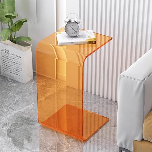 Beistelltisch aus transparentem Acryl, platzsparendes U-förmiges Design für den Mehrzweckgebrauch im Wohnzimmer, Schlafzimmer oder Balkon Beistelltisch aus transparentem Acryl, platzsparendes U-förmiges Design für den Mehrzweckgebrauch im Wohnzimmer, Schlafzimmer oder Balkon von Generisch