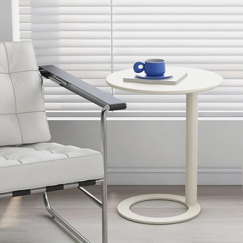 Beistelltisch in C-Form, modernes und stilvolles Design mit Metallrahmen, perfekt für Wohnzimmer, Nachttisch oder Sofa in kleinen Räumen von Generisch