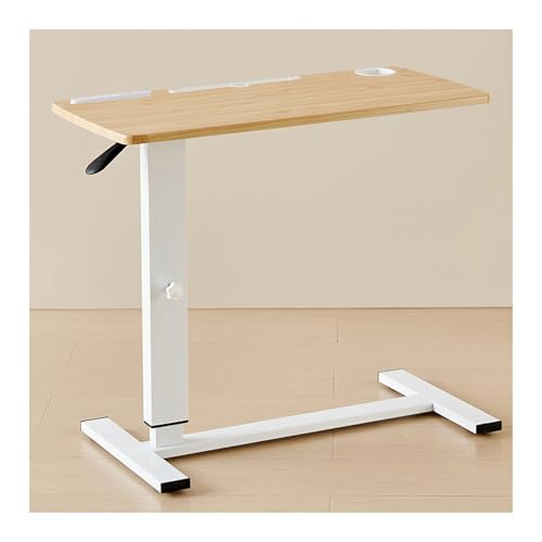 Beistelltisch in C-Form mit verstellbarer Höhe, 360° drehbares Design, USB-Anschluss, ideal für kleine Räume, vielseitige Holzkonstruktion, Hebbar von Generisch
