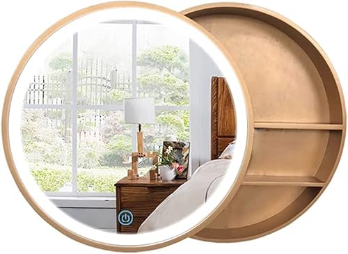 Beleuchteter Badezimmer-Spiegelschrank mit intelligentem Push-Pull-Design für wandmontierte Waschtischaufbewahrung von Generisch
