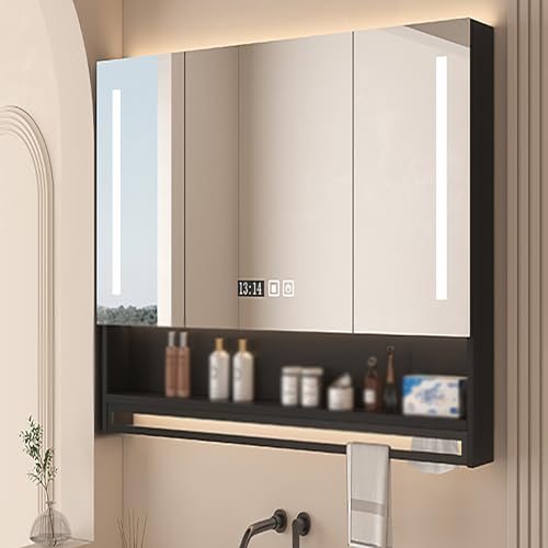 Beleuchteter Medizinschrankspiegel mit LED-Leuchten und Defogger, langlebiger gerahmter Badezimmer-Wandschrank für Feuchtigkeitsbeständigkeit und verbesserte Sichtbarkeit Beleuchteter Medizinschrankspiegel mit LED-Leuchten und Defogger, langlebiger gerahmter Badezimmer-Wandschrank für Feuchtigkeitsbeständigkeit und verbesserte Sichtbarkeit von Generisch