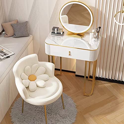 Beleuchteter Mini-Schminktisch mit verstellbarem LED-Spiegel, kompakter Schminktisch für kleine Schlafzimmer & effiziente Aufbewahrungslösungen Beleuchteter Mini-Schminktisch mit verstellbarem LED-Spiegel, kompakter Schminktisch für kleine Schlafzimmer & effiziente Aufbewahrungslösungen von Generisch