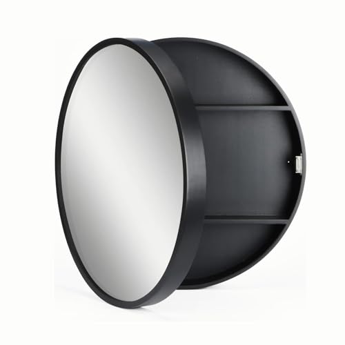 Beleuchteter Spiegel Medizinschrank für Badezimmer Waschtisch - Klappbarer Wandmontierter Massivholzschrank mit HD-Spiegelplatte von Generisch