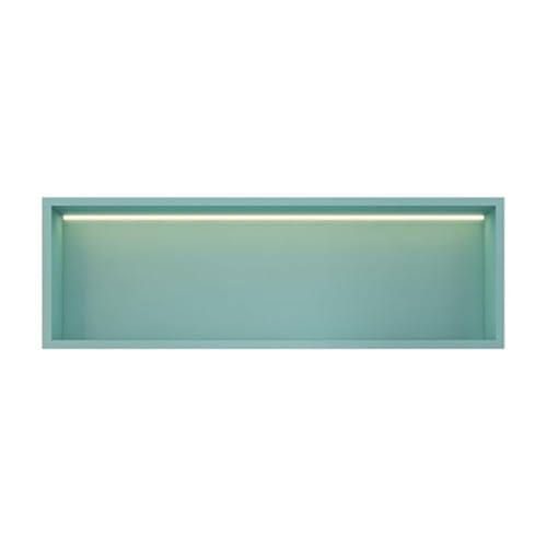 Beleuchtetes wasserdichtes Badezimmer-Duschregal Wandregal mit Stahlspeicher, versenktes Design, horizontale und vertikale Optionen, keine Fliesen erforderlich (75 x 25 x 12,5 cm) von Generisch