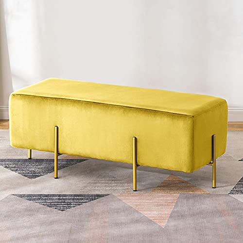 Bench Samt Fußhocker Couchtisch Fußstütze für Wohnzimmer und Schlafzimmer - Polsterdesign von Generisch