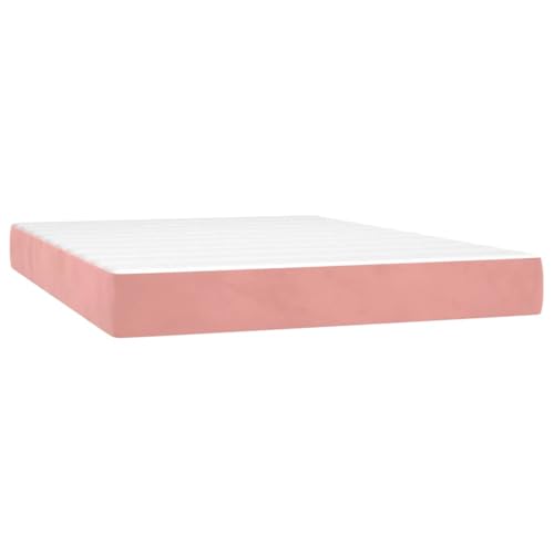 Bequeme Taschenfederkernmatratze, mittelfeste Unterstützung, Schaumstoff, rosa Samt, 140 x 210 x 20 cm, ideal für Schlaf, Qualität, langlebiges und stilvolles Design, perfekt für Heimdekoration Bequeme Taschenfederkernmatratze, mittelfeste Unterstützung, Schaumstoff, rosa Samt, 140 x 210 x 20 cm, ideal für Schlaf, Qualität, langlebiges und stilvolles Design, perfekt für Heimdekoration von Generisch