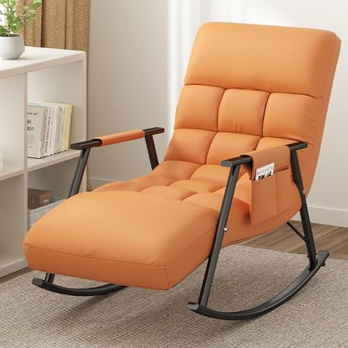 Bequemer Schaukelstuhl für Schlafzimmer, mit gepolstertem Kissen, für den Innenbereich, Relaxsessel für Wohnzimmer und Schlafzimmer von Generisch