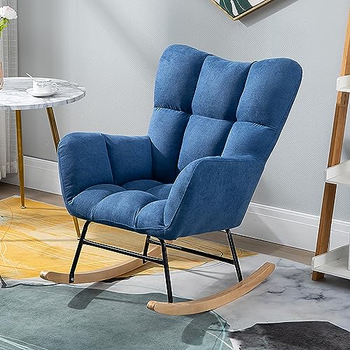 Bequemer Schaukelstuhl mit Fußhocker - Perfekt für Garten, Balkon, Schlafzimmer oder Wohnzimmer - Relaxsessel für Camping für Freizeit und Entspannung Bequemer Schaukelstuhl mit Fußhocker - Perfekt für Garten, Balkon, Schlafzimmer oder Wohnzimmer - Relaxsessel für Camping für Freizeit und Entspannung von Generisch