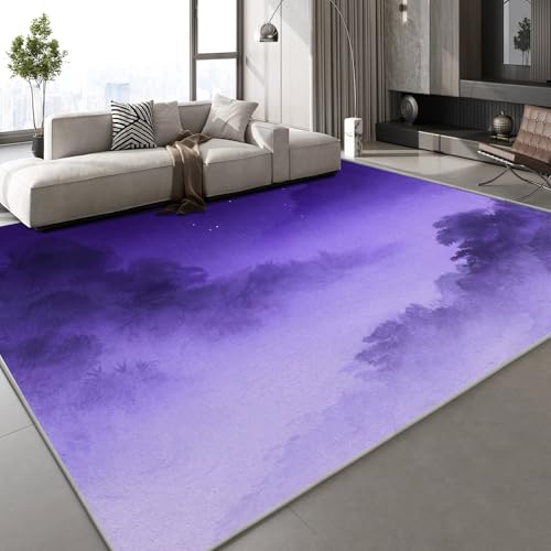 Berge Natur Teppich Kinderteppich Modern 3D Abstrakt Gemalt Teppich Kinderzimmer Kurzflor Teppiche rutschfeste Spielteppiche für Schlafzimmer Wohnzimmer Zimmer 150x210 cm von Generisch