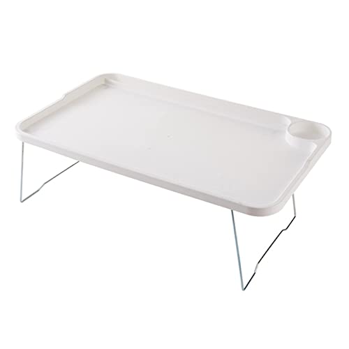Bett mit Laptoptisch Fauler Kleiner Tisch Studentenwohnheim Tisch Klapptisch Klappkommode Kleiner Esstisch Besteck Organizer Küche (White, A) von Generisch