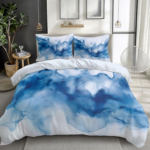 Bettbezug Bettwäsche Set 155 x 200 cm, Abstrakte Aquarellmalereien Bettwäsche-Set Erwachsener Teenager Kinder Deluxe Mikrofaser Weiche Abstraktes Aquarell Bettbezug mit 2 Kissenbezüge von Generisch