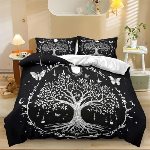 Retro-Linienbaum Bedruckte Bettbezug 135 x 200 cm gebürsteter Mikrofaser Wendebettbezug, Grau Schwarz Weiche Mädchen Winter Bettwäsche, Pflegeleichte Für Schlafzimmerdekoration Retro-Linienbaum Bedruckte Bettbezug 135 x 200 cm gebürsteter Mikrofaser Wendebettbezug, Grau Schwarz Weiche Mädchen Winter Bettwäsche, Pflegeleichte Für Schlafzimmerdekoration von Generisch