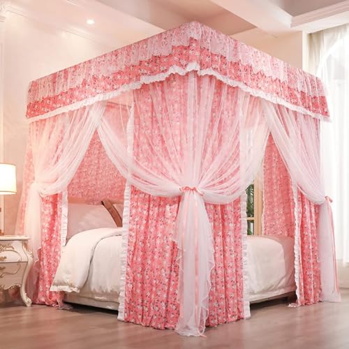 Betthimmel Moskitonetz für Mädchen und Erwachsene, elegante Raumdekoration für Doppel- bis King-Size-Betten Betthimmel Moskitonetz für Mädchen und Erwachsene, elegante Raumdekoration für Doppel- bis King-Size-Betten von Generisch