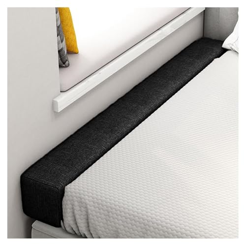 Bettlückenfüller für Kopfteil und Matratze, waschbarer Bettbrückenkeil, schließt Lücken für Einzel-/Doppel-/King-Size-Betten (schwarz, 180 x 20 x 25 cm) – unverzichtbare Schlaflösung von Generisch
