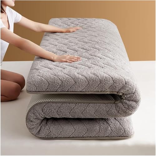 Bettmatratze, Futon-Matratze, faltbare Boden-Isomatte, flauschige Plüsch-Matratze, zum Aufrollen, für Zelt, Camping, Gästehaus Bettmatratze, Futon-Matratze, faltbare Boden-Isomatte, flauschige Plüsch-Matratze, zum Aufrollen, für Zelt, Camping, Gästehaus von Generisch